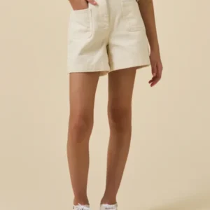 Mädchen-Shorts aus farbigem Denim