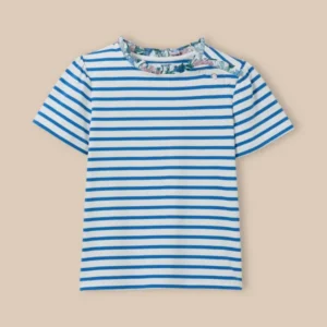 Mädchen-Shirt im Marinelook mit Liberty®-Stoff – Bio-Baumwolle