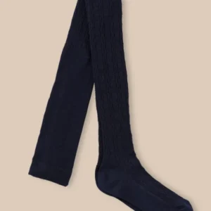 Mädchen-Strumpfhosen mit Zopfmuster