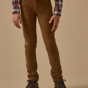 Jungen Slim Fit Hose aus Velours
