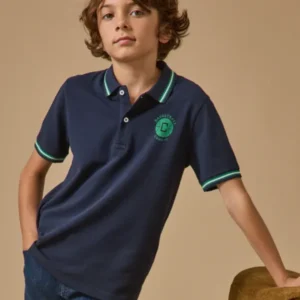 Jungen Poloshirt aus Piqué-Strick