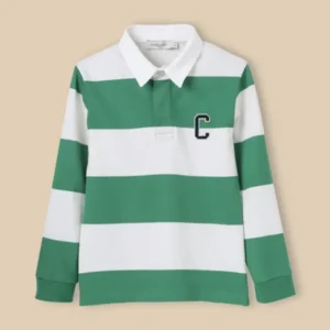 Jungen Rugby-Shirt mit Polokragen – Bio-Baumwolle