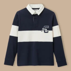 Jungen Rugby-Poloshirt im « Colorblock »-Look