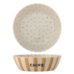 Schale Mira – handbemalte Chips-Schale aus Steingut