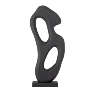 Dekoobjekt Romi – Skulpturales Holzdesign in Schwarz