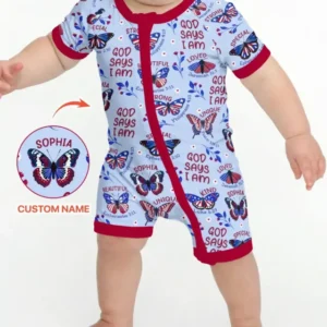 God Says I Am - Liberty Wings Custom Name Bamboo Shorty Zippy