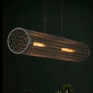 Pendelleuchte „Velanis“ – Zylindrische Lampe im industriellen Draht-Design