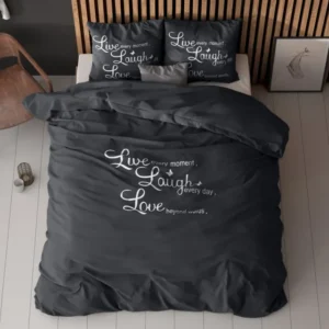 Live, laugh and love Bettbezug mit Kissenbezug