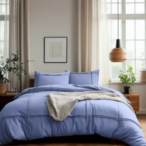 Bettwäsche Washed Tufted Blau Bettbezug & Kissenbezüge