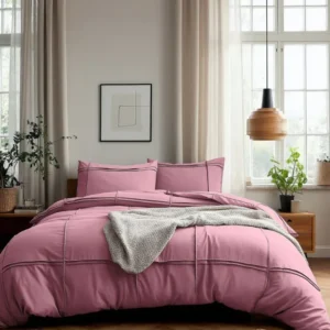 Bettwäsche Washed Tufted Rosé Bettbezug & Kissenbezüge