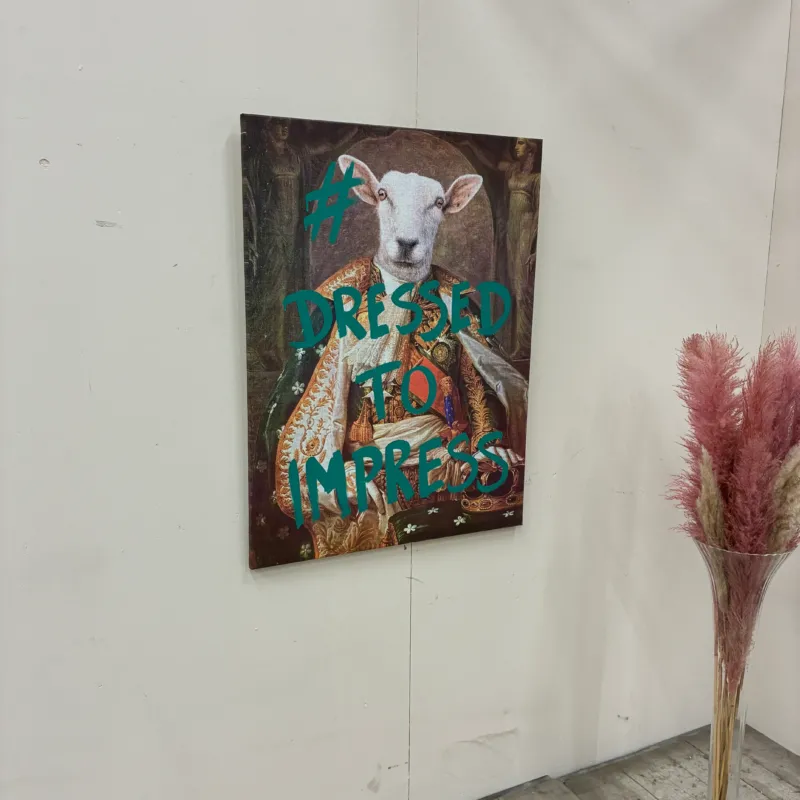 Thomas Klotz "Ziege" Kunstdruck auf Leinwand 100x75 Wandbild Deko