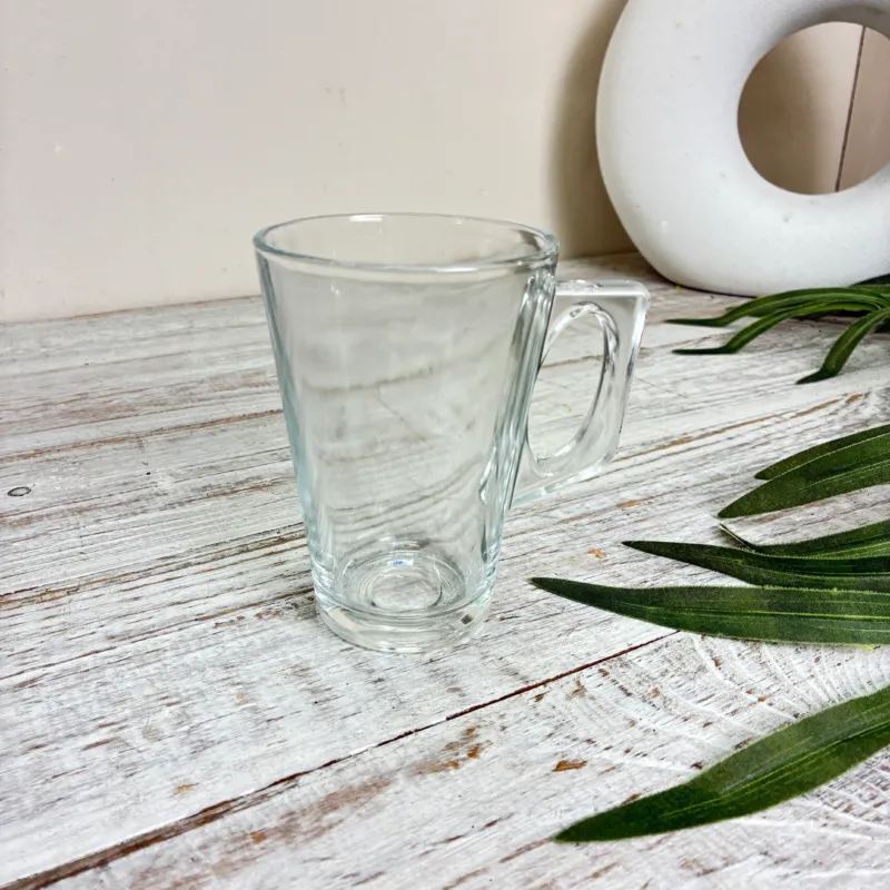 OB Homeware Teeglas Yase 255ml 3er-Set Transparent Henkelglas Glastasse