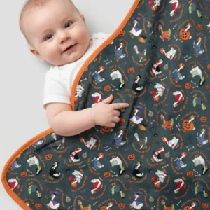 Just A Spooky Goose Family Matching Bamboo Blanket
