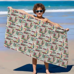 Bookworm Adventures Bamboo Beach Towel