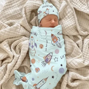 Little Space Explorer Bamboo Swaddle Blanket