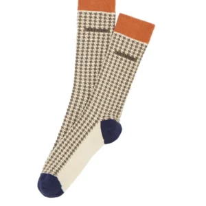 Chaussettes Homme Pied de Poule Vert 1