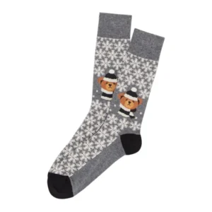 Chaussettes teddy Gris 1