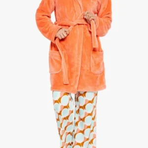 Robe de Chambre Femme polaire Orange 12