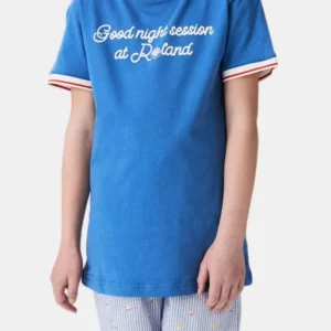 Pyjashort enfant Roland Garros tennis bleu 1