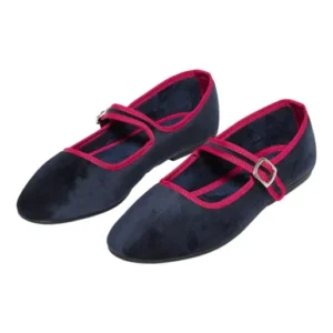 Ballerines Femme Velvet Homme Marine 1