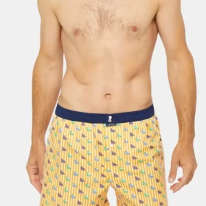 Caleçon avec suspensoir Homme Le Club n°1045 Jaune 1