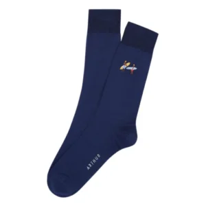 Chaussettes Homme en fil d'écosse brodées Surf Marine 1