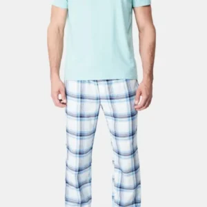 Pantalon Homme Carreaux Yale Blanc et Ivoire 1