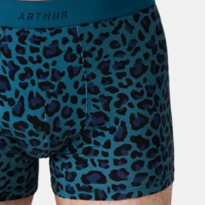 Boxers homme Léopard PETROLE 2