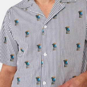 Pyjama court Boutonné Randormeur - Marine 1