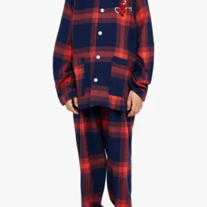 Pyjama boutonné Enfant On Fire Rouge 1