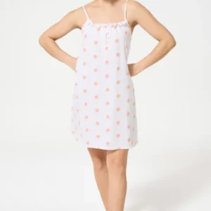 Chemise de nuit Femme Soleil Bretelles fines Imprimé soleils oranges 1