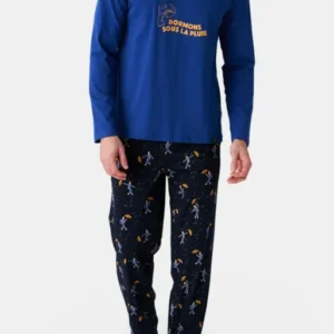 Pyjamas Homme Dormons sous la pluie GRIS 1