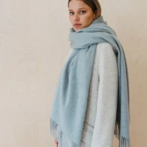 TBCo - Sample Sale Cashmere Blanket Scarf in Light Grey Melange