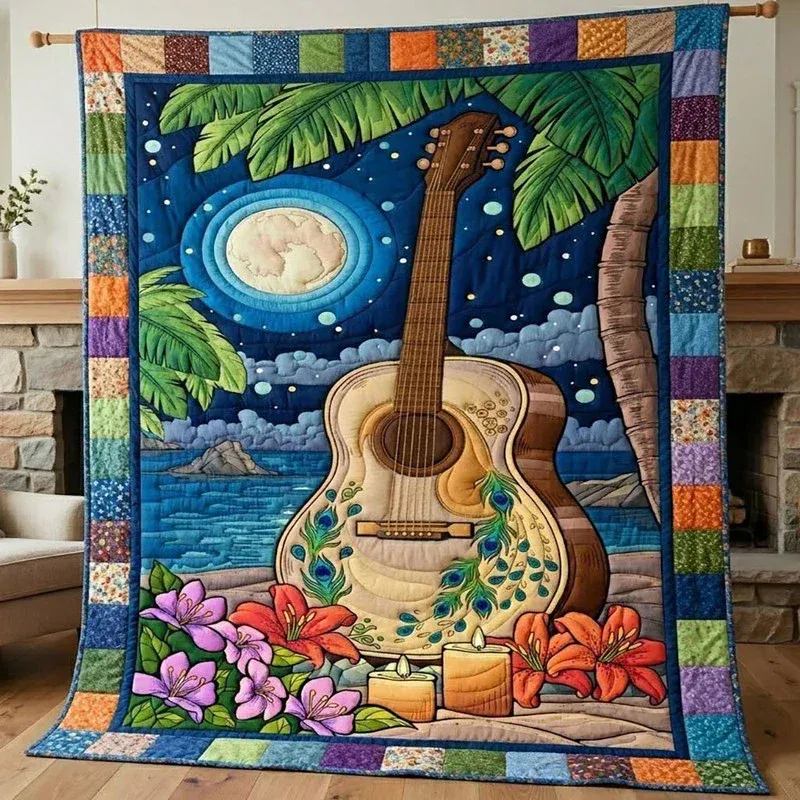 Acoustic Tide Bamboo Quilt Blanket