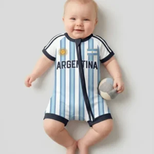 Custom Name Argentina Spirit Bamboo Shorty Zippy