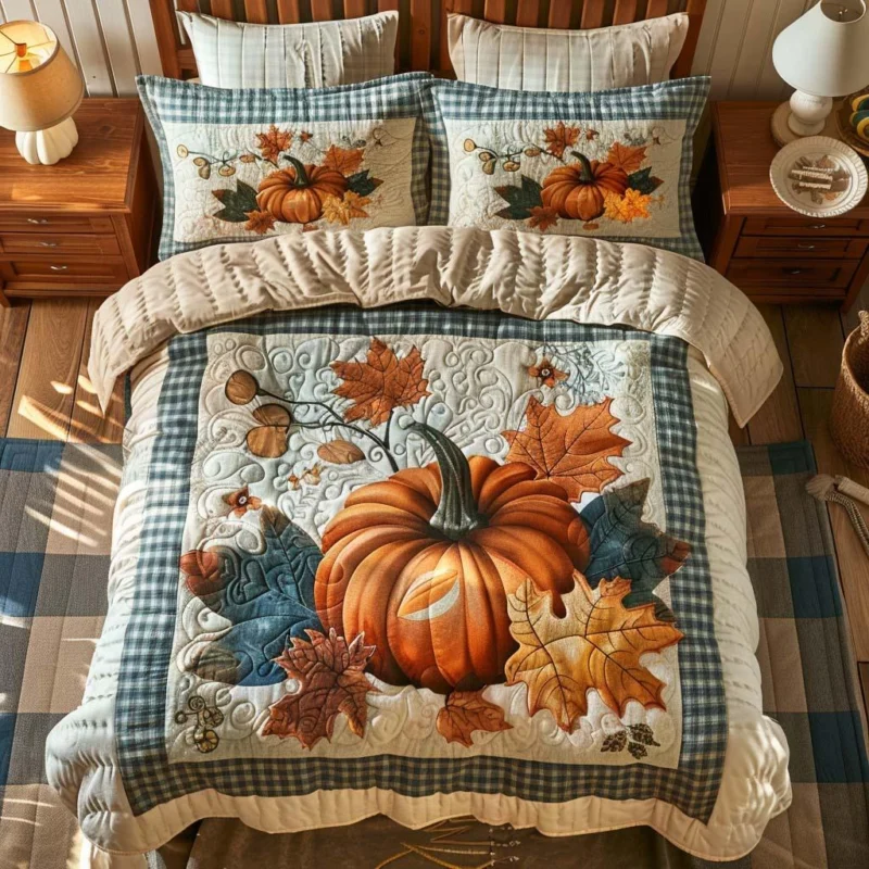 Autumn Forest Bamboo Quilt Bedding Set