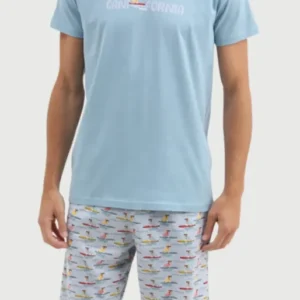 Pyjashort Homme Canifornia en jersey de coton léger 1