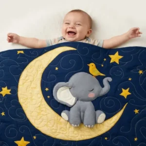 Baby Elephant Bamboo Quilt Blanket
