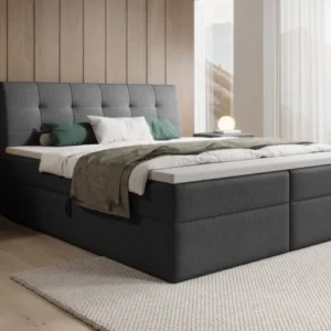 Boxspringbett Amalia Bouclé mit Stauraum