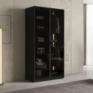 Moduro Luno – Design-Kleiderschrank mit Glasfront und LED-Innenbeleuchtung
