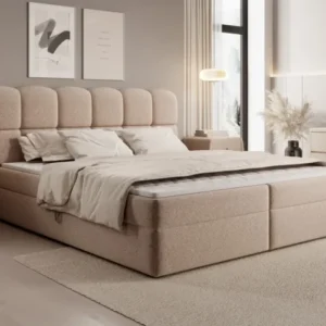 Boxspringbett Tilde in Strukturstoff mit Stauraum
