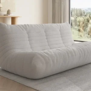 Designer 3 Sitzer Sofa Calmo in Teddy Bouclé
