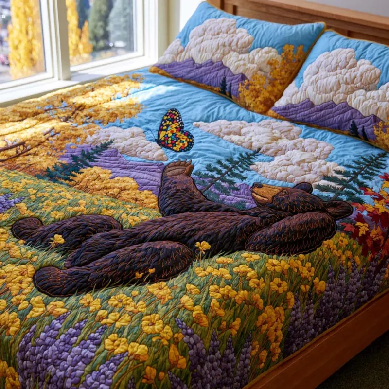 Bear Natural Beauty Bamboo Quilt Bedding Set