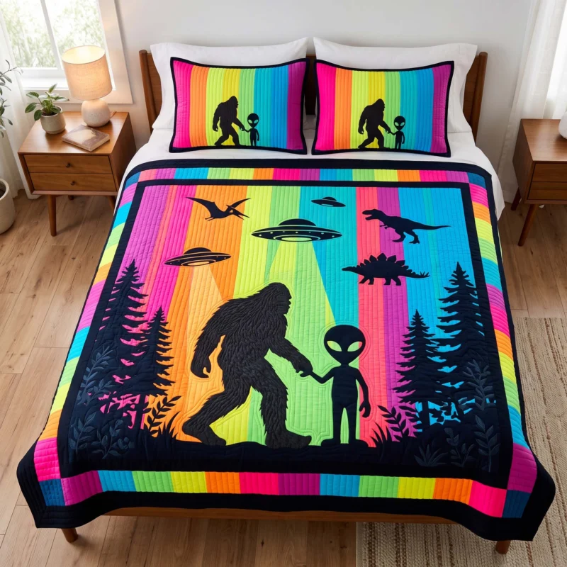 Bigfoot Wilderness Bamboo Quilt Bedding Set