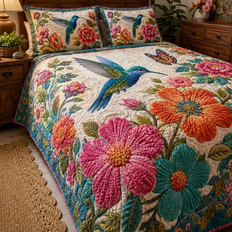 Bloom Haven Bamboo Quilt Bedding Set
