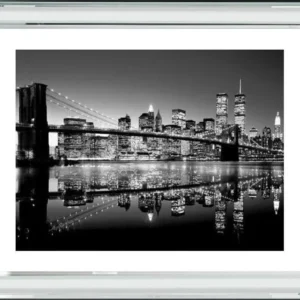 Brookpace Fine Art - Brooklyn Bridge-Wandbild-Brookpace Lascelles-Manhattan / Spiegelrahmen-TOJU Interior