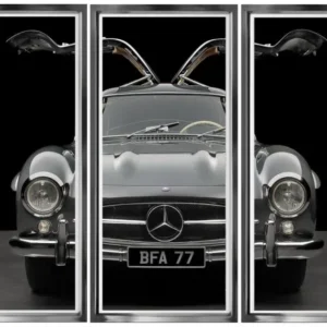 Brookpace Fine Art - Mercedes SL Gull Wing-Wandbild-Brookpace Lascelles-TOJU Interior