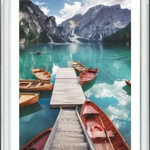 Brookpace Fine Art - PRAGSER WILDSEE 1-Wandbild-Brookpace Lascelles-Manhattan / Spiegelrahmen-TOJU Interior