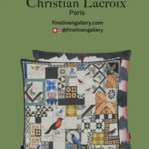 Lisboa Spring Tomate Decorative Pillow - Palais Royal Linen Gallery