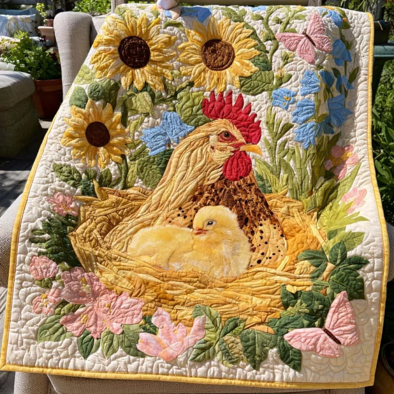 Chicken Gentle Journey Bamboo Quilt Blanket